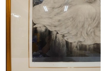 1934年　真作　ルイ・イカール　「リリー」　百合の花に包まれた女性を描いた銅版画　(R-091421)