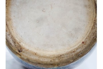 時代物　明治期　伊万里　高さ約60cm　緻密な山水図が描かれた染付の花瓶　(R-091430)