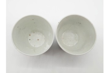 江戸期　古伊万里　染付　松竹梅文のそば猪口5点セット　(R-091433)