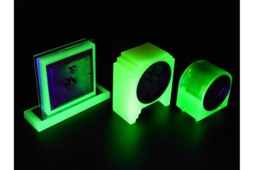 東洋時計・精工舎　ウランガラスが目を引くゼンマイ式置時計3点セット　(R-091439)
