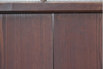 アンティーク建具　昭和初期　幅狭サイズ　ダイヤ模様のプレスガラスがレトロなガラス戸3枚セット　(R-091450)