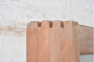 ヴィンテージ建具　昭和後期　希少な昭和型板ガラス「みどり」を使ったシンプルなガラス戸4枚セット　(R-091451)
