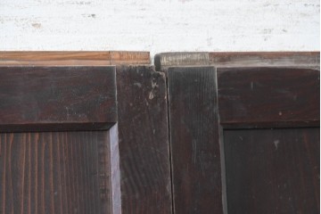 アンティーク建具　明治から大正期　端正な格子が和の風情を感じさせる障子帯戸4枚セット　(R-091453)