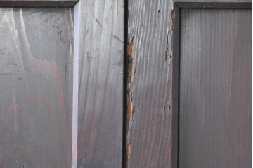 アンティーク建具　明治から大正期　端正な格子が和の風情を感じさせる障子帯戸4枚セット　(R-091453)