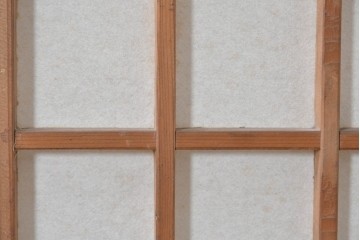 アンティーク建具　明治から大正期　端正な格子が和の風情を感じさせる障子帯戸4枚セット　(R-091453)