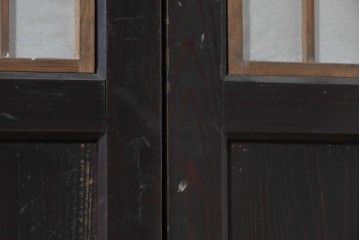 アンティーク建具　明治から大正期　端正な格子が和の風情を感じさせる障子帯戸4枚セット　(R-091453)