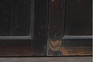 アンティーク建具　明治から大正期　端正な格子が和の風情を感じさせる障子帯戸4枚セット　(R-091453)