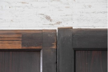 アンティーク建具　明治から大正期　端正な格子が和の風情を感じさせる障子帯戸4枚セット　(R-091453)