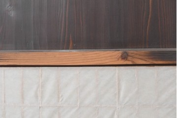 アンティーク建具　明治から大正期　端正な格子が和の風情を感じさせる障子帯戸4枚セット　(R-091453)