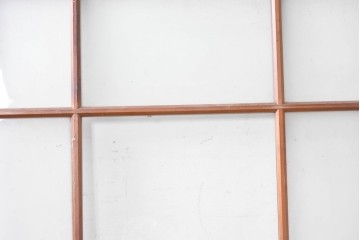 アンティーク建具　昭和初期から昭和中期　上手物!!　細身の桟と腰板を端正に組み上げた作りの良いガラス戸2枚セット　(R-091454)