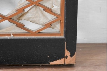ヴィンテージ建具　昭和中期から昭和後期　幾何学的な組子が目を引く組子入り書院戸4枚セット　(R-091455)