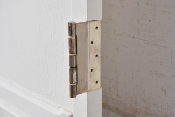 イギリスアンティーク建具　1890年から1910年頃　穏やかな風景を描いたエッチングガラス入りドア1枚　(R-091456)