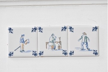 イギリスアンティーク建具　1890年から1910年頃　穏やかな風景を描いたエッチングガラス入りドア1枚　(R-091456)