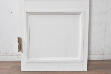 イギリスアンティーク建具　1890年から1910年頃　花を優美に描いたエッチングガラス入りドア1枚　(R-091458)