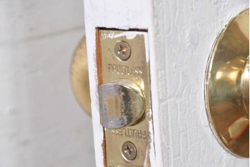 イギリスアンティーク建具　1890年から1910年頃　花を優美に描いたエッチングガラス入りドア1枚　(R-091458)