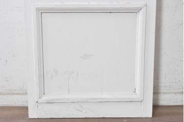 イギリスアンティーク建具　1890年から1910年頃　花を優美に描いたエッチングガラス入りドア1枚　(R-091458)