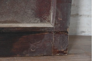 アンティーク建具　明治から大正期　上手物　栗材　細かな桟が整然と並ぶ格子蔵戸1枚　(R-091463)