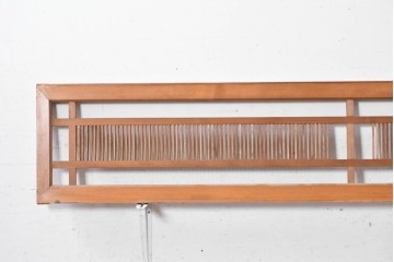 ヴィンテージ建具　昭和後期　細かな縦格子を配した格子欄間2枚セット　(R-091468)