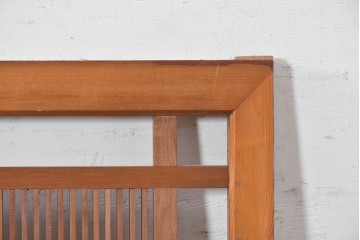 ヴィンテージ建具　昭和後期　細かな縦格子を配した格子欄間2枚セット　(R-091468)