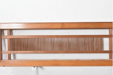ヴィンテージ建具　昭和後期　細かな縦格子を配した格子欄間2枚セット　(R-091468)