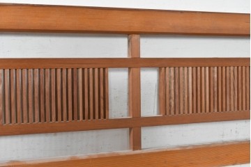 ヴィンテージ建具　昭和後期　細かな縦格子を配した格子欄間2枚セット　(R-091468)