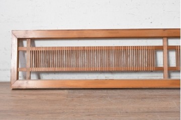 ヴィンテージ建具　昭和後期　細かな縦格子を配した格子欄間2枚セット　(R-091468)