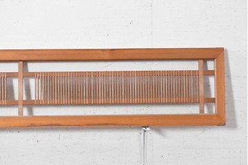 ヴィンテージ建具　昭和後期　細かな縦格子を配した格子欄間2枚セット　(R-091468)