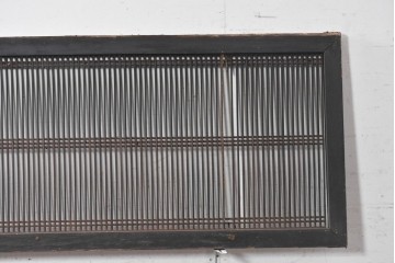 アンティーク建具　明治から大正期　深い色合いが和の趣を添える筬欄間2枚セット　(R-091472)