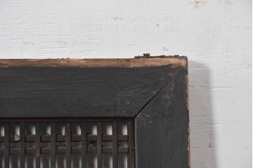 アンティーク建具　明治から大正期　深い色合いが和の趣を添える筬欄間2枚セット　(R-091472)