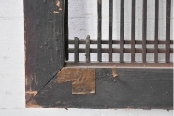アンティーク建具　明治から大正期　深い色合いが和の趣を添える筬欄間2枚セット　(R-091472)