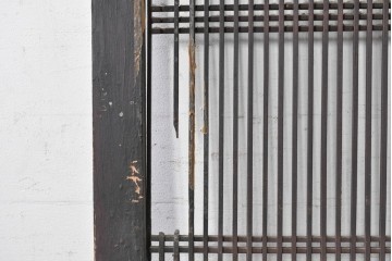 アンティーク建具　明治から大正期　深い色合いが和の趣を添える筬欄間2枚セット　(R-091472)