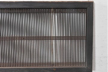 アンティーク建具　明治から大正期　深い色合いが和の趣を添える筬欄間2枚セット　(R-091472)