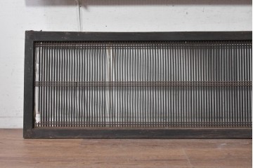 アンティーク建具　明治から大正期　深い色合いが和の趣を添える筬欄間2枚セット　(R-091472)