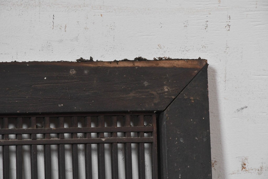 アンティーク建具　明治から大正期　深い色合いが和の趣を添える筬欄間2枚セット　(R-091472)