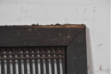 アンティーク建具　明治から大正期　深い色合いが和の趣を添える筬欄間2枚セット　(R-091472)