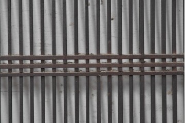 アンティーク建具　明治から大正期　深い色合いが和の趣を添える筬欄間2枚セット　(R-091472)
