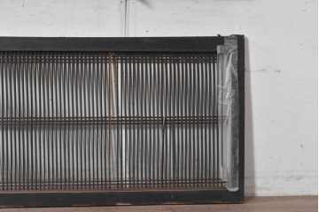 アンティーク建具　明治から大正期　深い色合いが和の趣を添える筬欄間2枚セット　(R-091472)