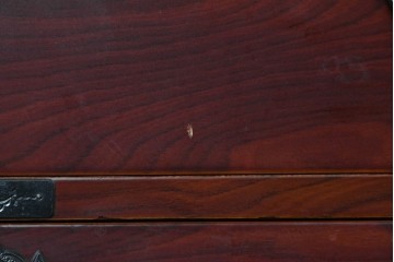 和製ヴィンテージ　美品　仙台箪笥　金具師 八重樫今朝吉作　木地呂塗り　牡丹の大きな手打ち金具が趣深い衣装箪笥　(R-091477)