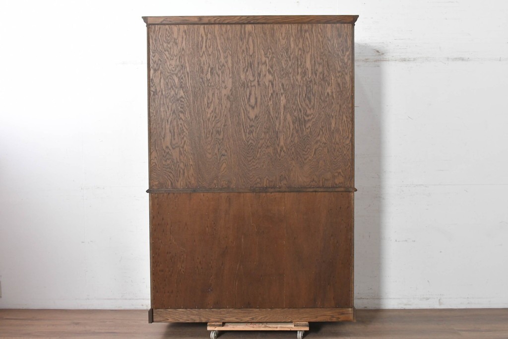中古　美品　三越家具 COUNTRY HOUSE(カントリーハウス)　Brugge(ブルージュ)　バラをあしらったステンドグラスが上品な食器棚　(R-091478)