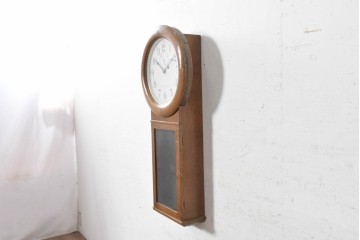 アメリカアンティーク　1910年から1920年頃　セス・トーマス(Seth Thomas)　シンプルな佇まいが魅力の壁掛け時計　(R-091480)