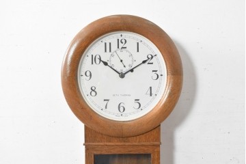 アメリカアンティーク　1910年から1920年頃　セス・トーマス(Seth Thomas)　シンプルな佇まいが魅力の壁掛け時計　(R-091480)