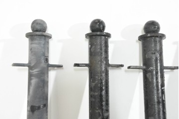 イギリスヴィンテージ　アイアン　球飾りをあしらったシンプルなフェンス用ポール5本セット　(R-091486)