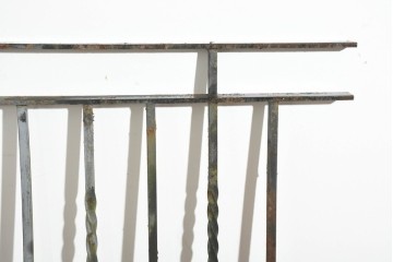 イギリスヴィンテージ建具　1960年頃　曲線装飾と植物モチーフが優雅なアイアンフェンス1枚　(R-091514)