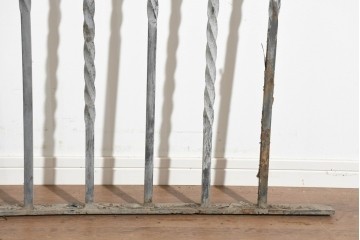 ヨーロッパヴィンテージ建具　アイアン　アカンサスリーフとスクロール装飾のフェンス1枚　(R-091533)