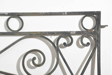 ヨーロッパヴィンテージ建具　アイアン　アールデコ調の渦巻き装飾が印象的なフェンス1枚　(R-091534)