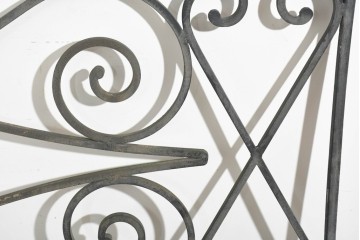 ヨーロッパヴィンテージ建具　アイアン　アールデコ調の渦巻き装飾が印象的なフェンス1枚　(R-091534)