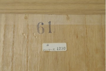 《天板取り付け加工費込み》　中古　伝統工芸士 坂内純一作　加茂桐箪笥　梅の花文様の金具が上品な着物箪笥　(R-091550)