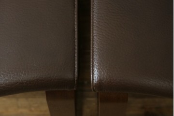 中古　美品　CONDE HOUSE(カンディハウス)　BOLS(ボルス)　本革シートのダイニングチェア2脚セット　現行定価(2脚合計)約32万円　(R-091560)