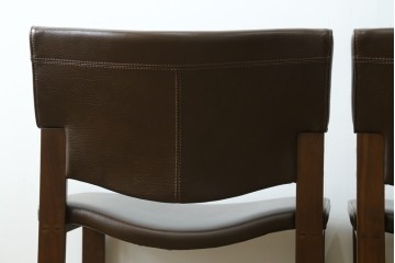 中古　美品　CONDE HOUSE(カンディハウス)　BOLS(ボルス)　本革シートのダイニングチェア2脚セット　現行定価(2脚合計)約32万円　(R-091560)