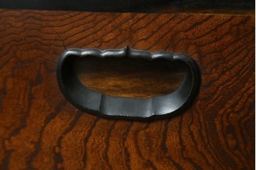 和製ヴィンテージ　大正から昭和初期　欅(ケヤキ)材　豊かな木目を楽しめる長火鉢　(R-091564)